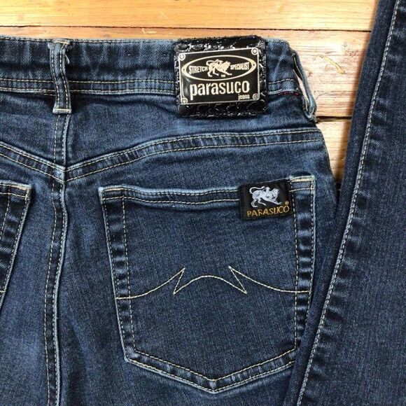 VINTAGE Parasuco Extreme fit blue jeans cotton stretch denim high rise size 2 - Picture 6 of 12